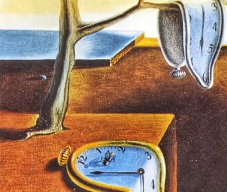 montres molles détail du tableau de Dali La Persistance de la mémoire