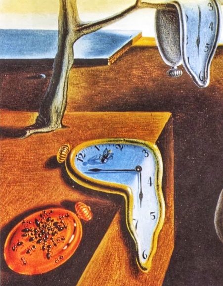 montres molles détail du tableau de Dali La Persistance de la mémoire