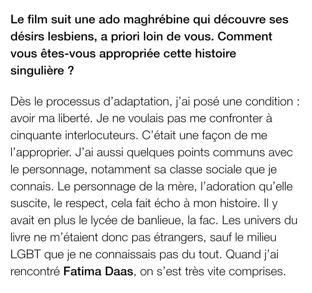 La Petite dernière : de l’autofiction de Fatima Daas au film d’Hafsia Herzi oplus 16908288